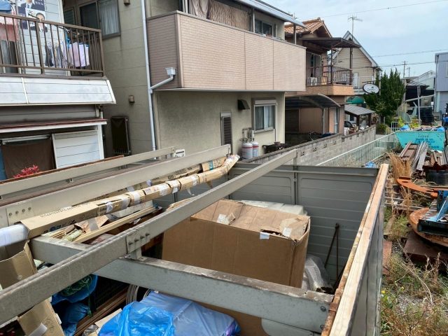 姫路市で金属屋根の撤去